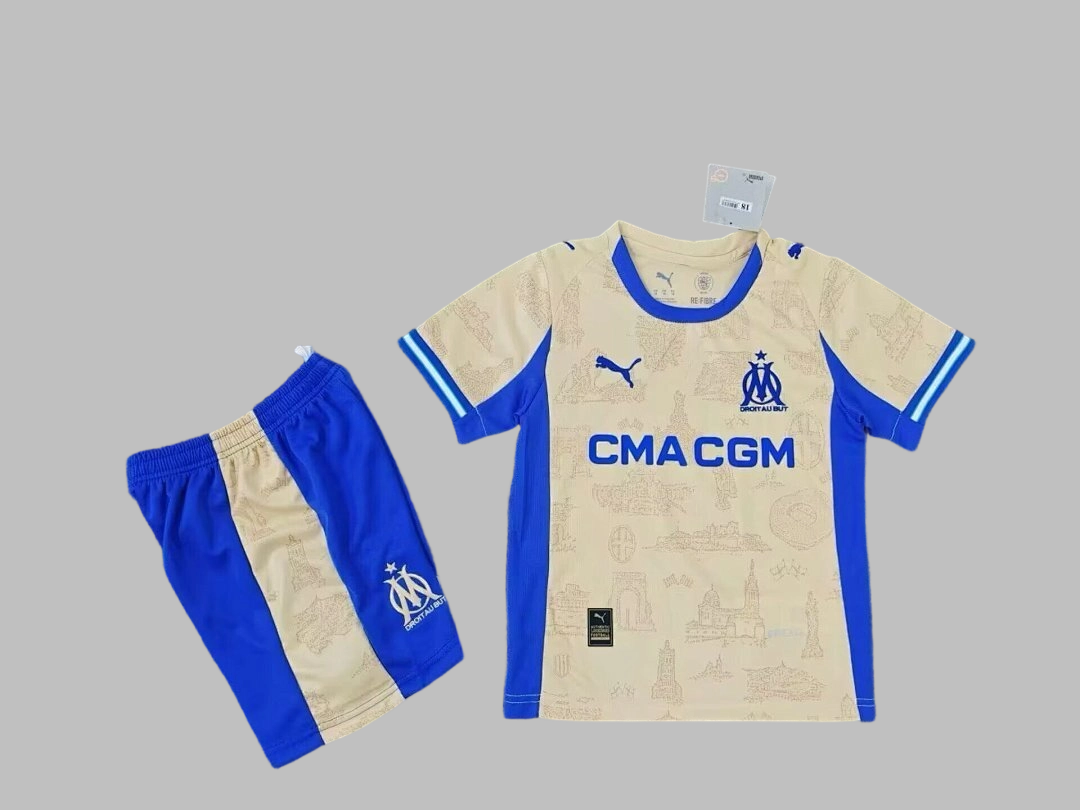 25-26 Marseille Fourth Kids Cheap Soccer Jerseys Yupoo