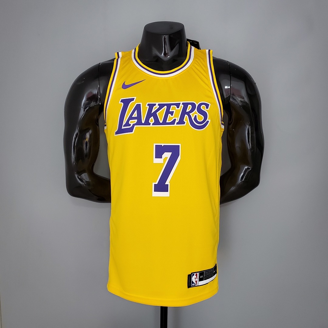 ANTHONY#7 Lakers Round neck yellow NBA jersey Size:S-XXL