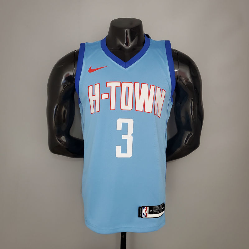 PAUL#3 2021 Rockets City Edition Blue NBA Jersey S-XXL