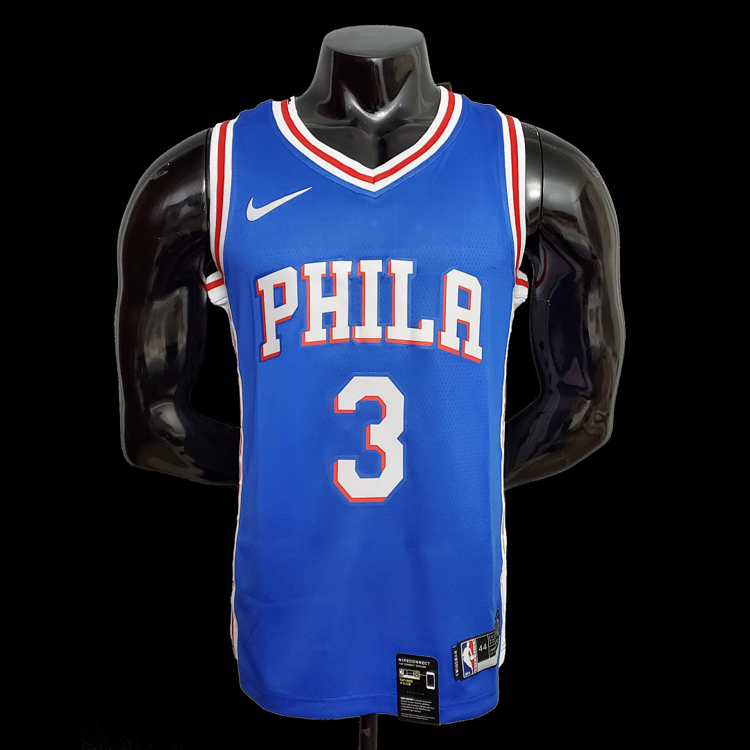 Iverson #3 Detroit Pistons blue NBA jersey SizeXS-XXL Nike connect recognition