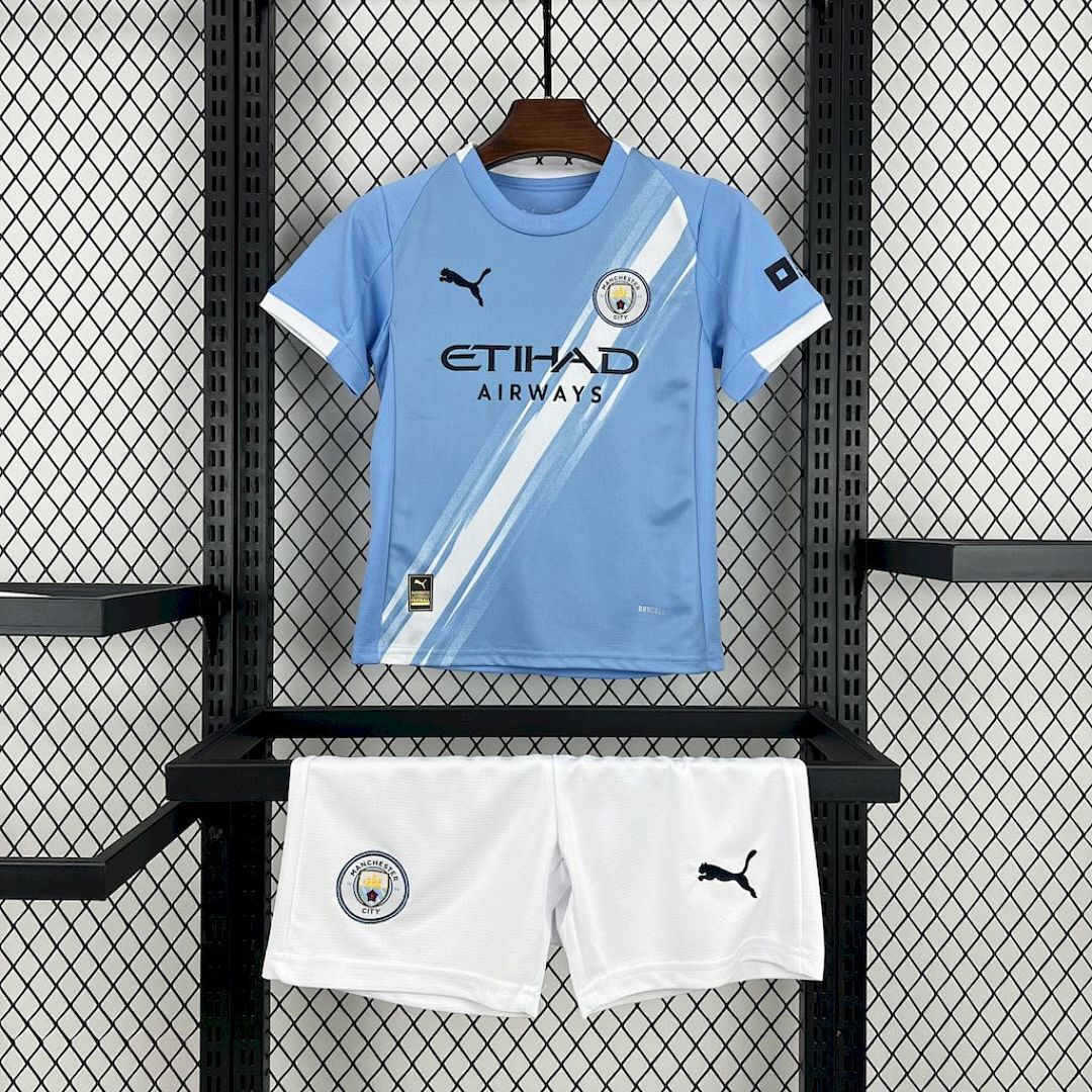 Manchester City 2025/26 Home Kids Kit