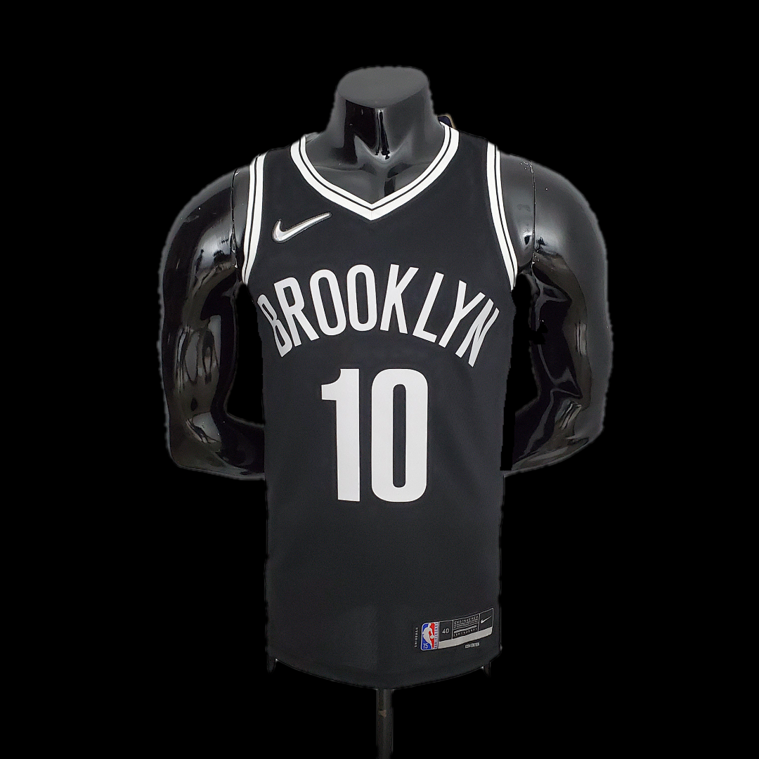 75th Anniversary Simmons #10 Nets Black NBA Jersey S-XXL