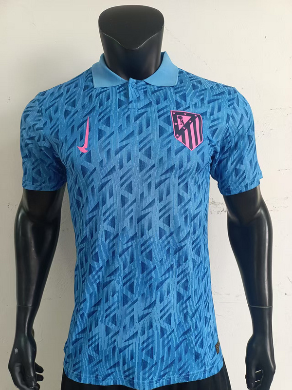 25-26 Atletico Madrid Polo Player Version Soccer Jerseys Yupoo