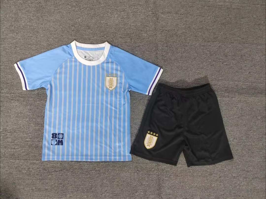 2024 Uruguay Home Kids Soccer Jerseys Yupoo