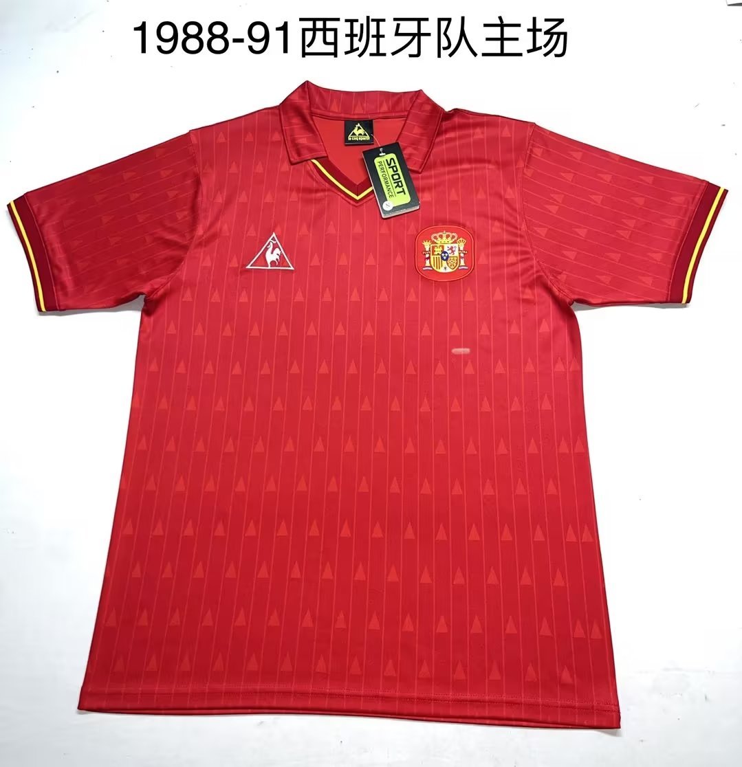 1988-91 Spain Home Retro Soccer Jerseys Yupoo
