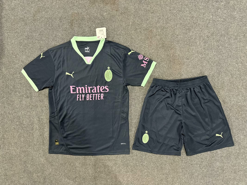 24-25 AC Milan Third Kids Soccer Jerseys Yupoo