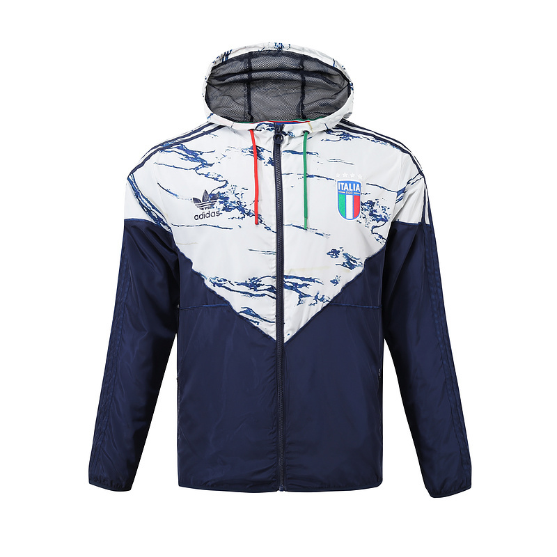 2023 Italy White And Blue Hoodies Windbreaker Jackets Yupoo