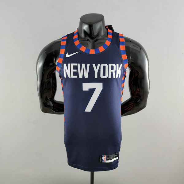 New York Knicks ANTHONY #7 Striped NBA Jersey S-XXL