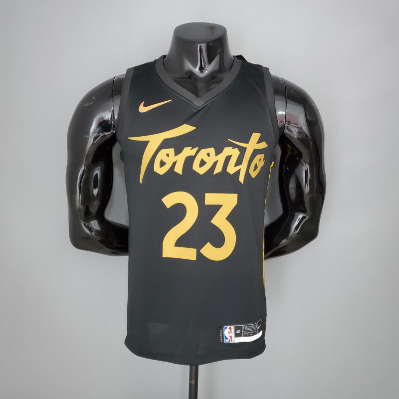 2021 season VANVLEET#23 Raptors black gold NBA Jersey S-XXL