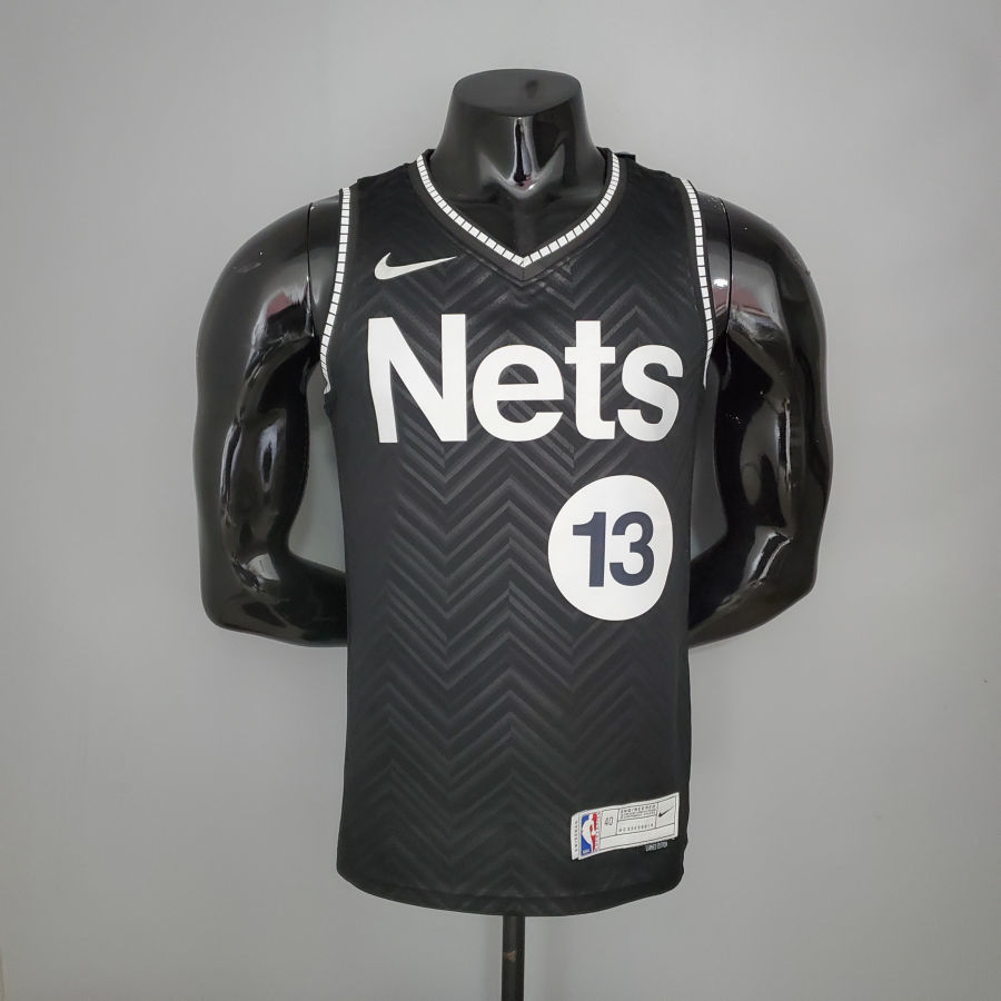 2021 Harden#13 Brooklyn Nets Bonus Edition Black NBA Jersey S-XXL