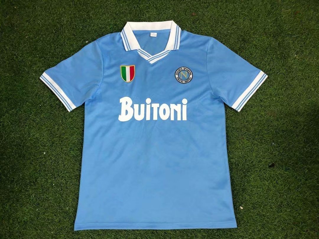 86-87 Napoli MARADONA Home Retro Soccer Jerseys Yupoo