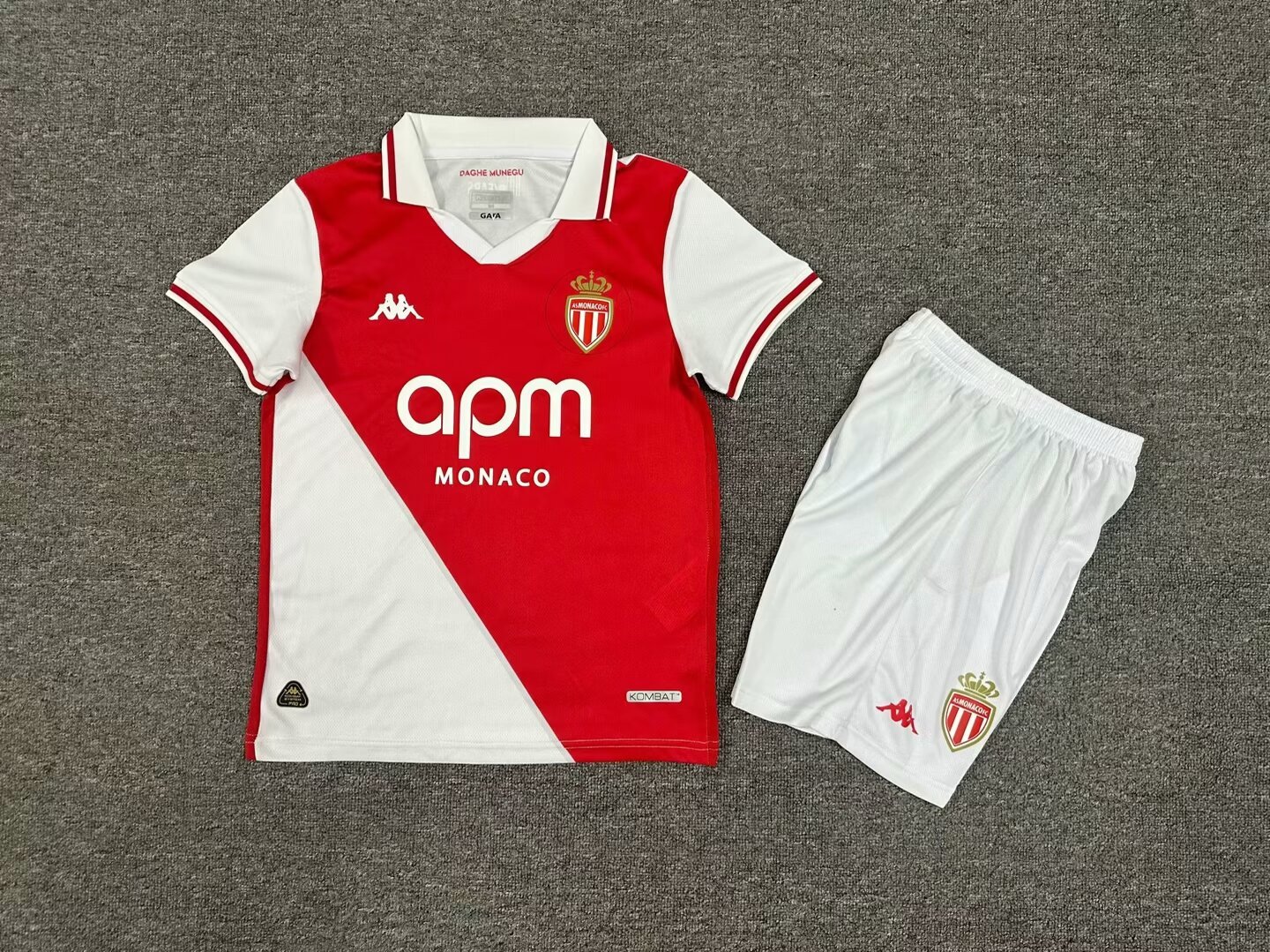 2024 Monaco Home Kids Soccer Jerseys Yupoo