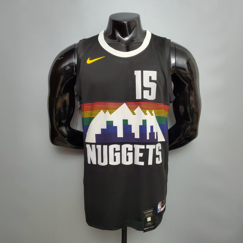 JDKIC#15 Nuggets City Edition Black jersey Size  XS-XXL Nike connect recognition
