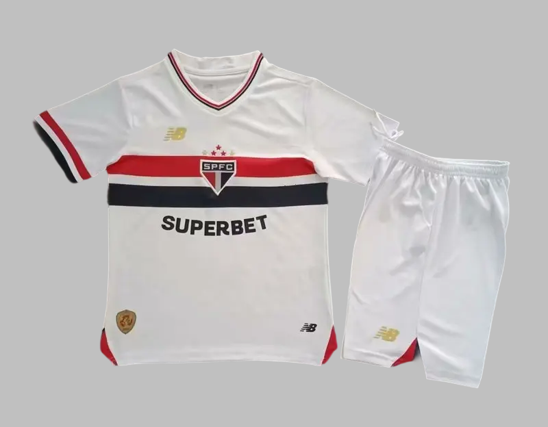 25-26 Sao Paulo Home Kids Cheap Soccer Jerseys Yupoo