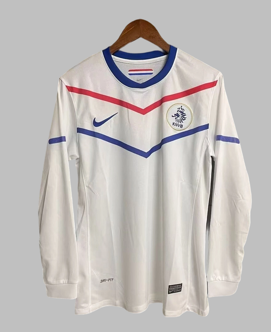2010 Netherlands Away Long Sleeve Cheap Soccer Jerseys Yupoo