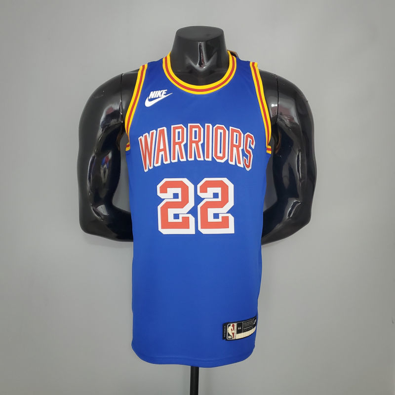 WIGGINS#22 75th Anniversary Warriors Blue NBA Jersey S-XXL
