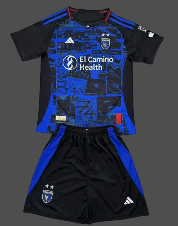 25-26 San Jose Earthquakes Home Kids Cheap Soccer Jerseys Yupoo