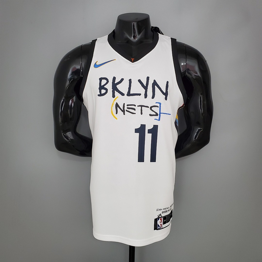 IRVING#11 Brooklyn Nets graffiti white NBA jersey S-XXL