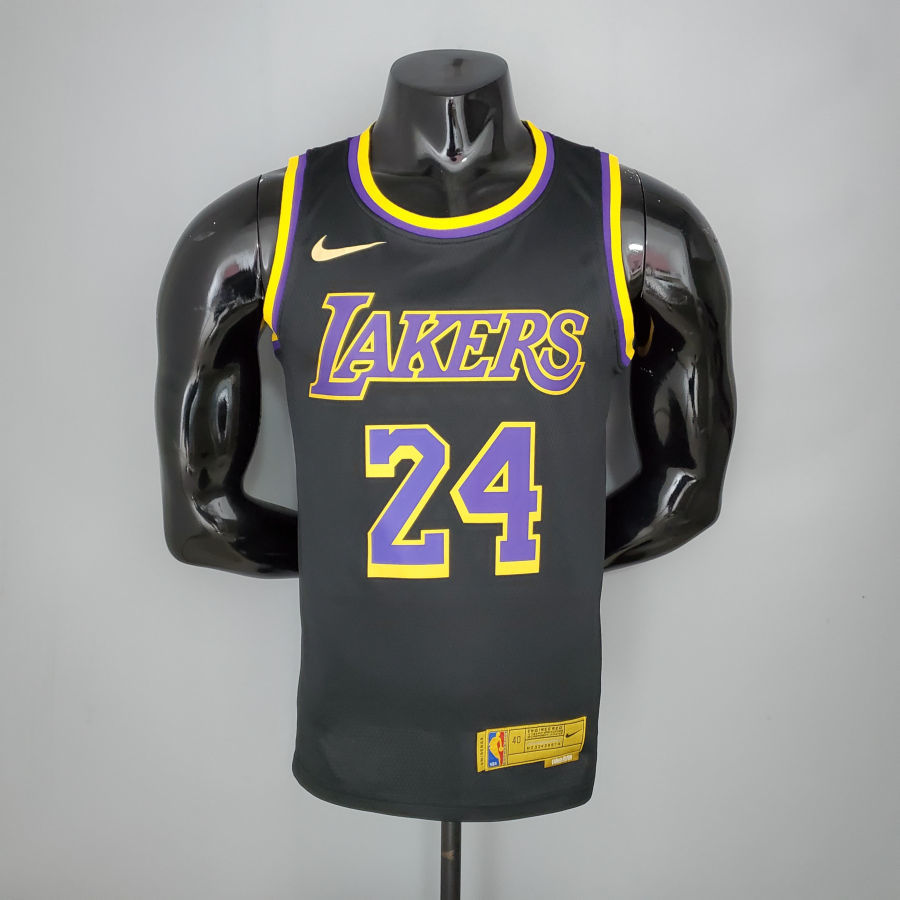 2021 Bryant #24 Lakers Bonus Edition Black NBA Jersey S-XXL