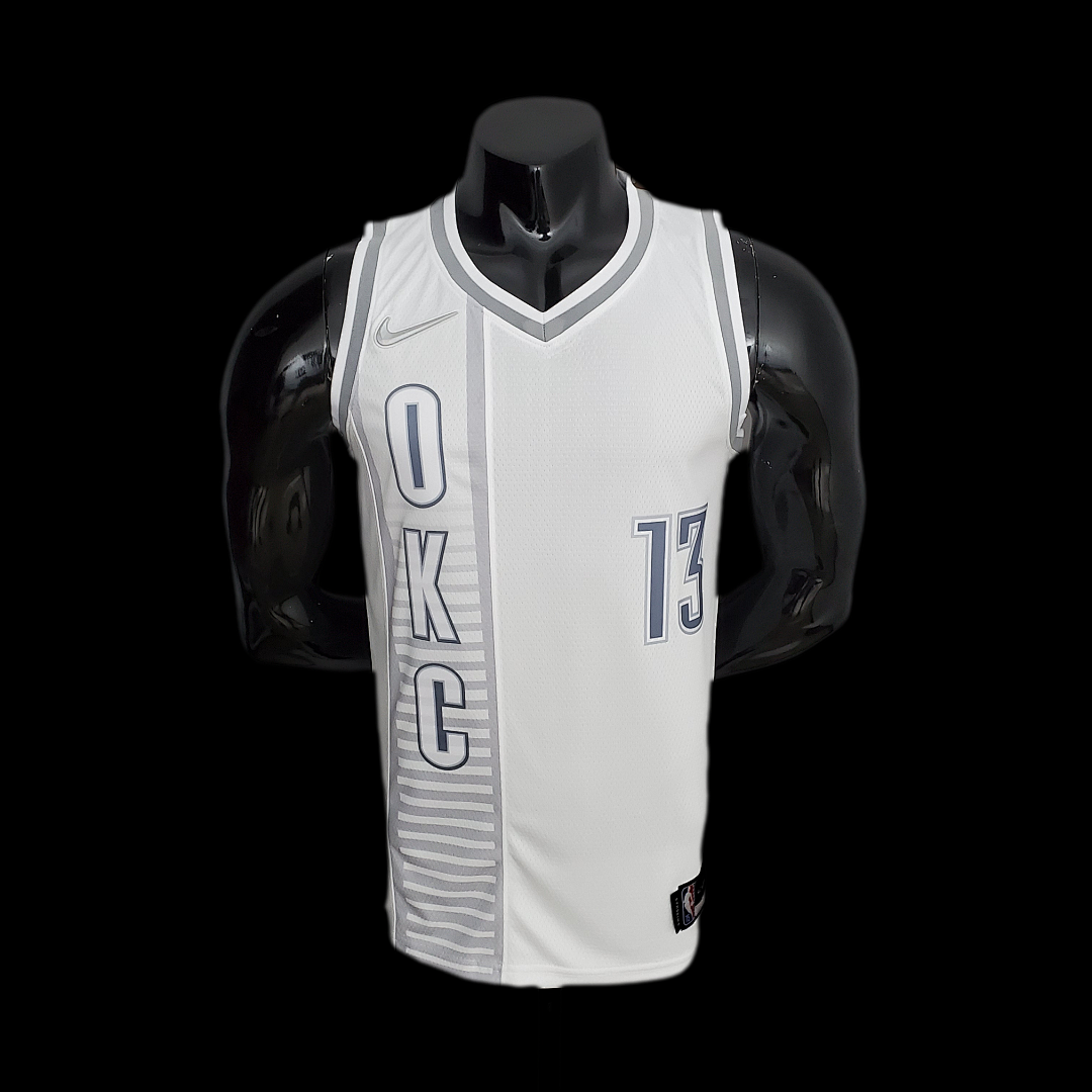 75th Anniversary 2202 Season Oklahoma City Thunder GEORGE#13 City Edition White NBA Jersey S-XXL