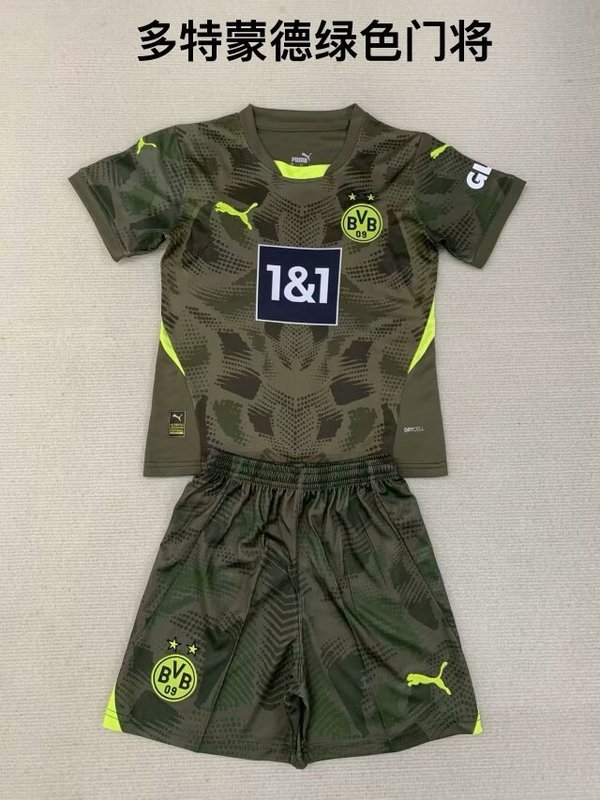 24-25 Dortmund Goalkeeper Kids Soccer Jerseys Yupoo