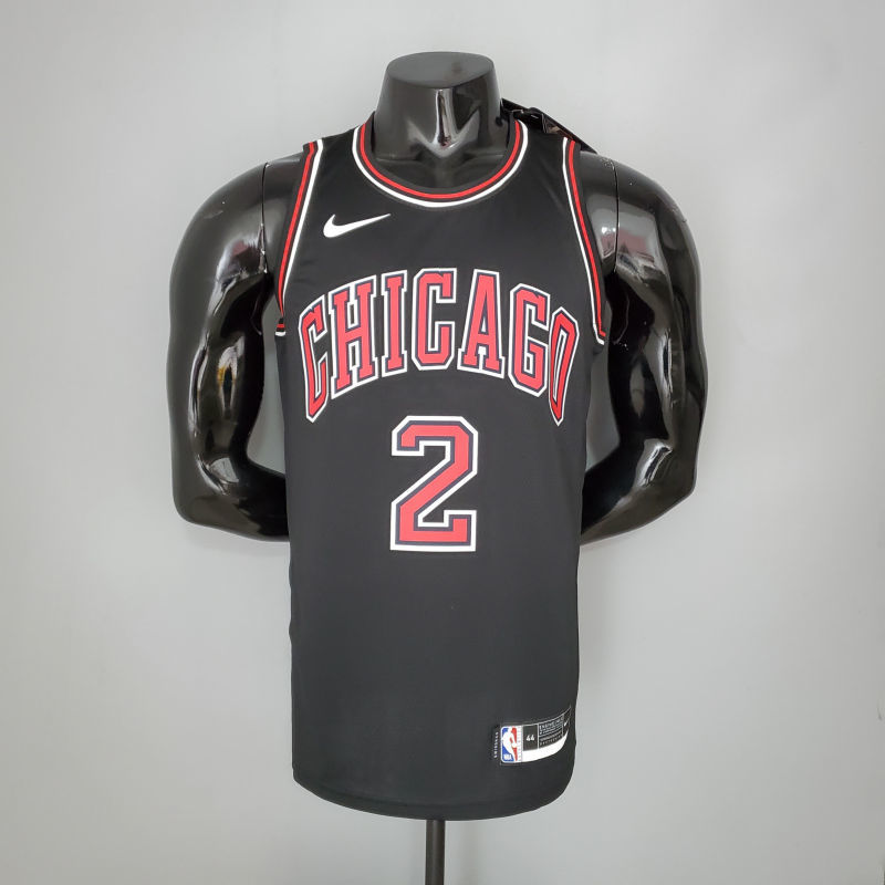 BALL#2 Chicago Bulls black NBA jersey Size S-XXL