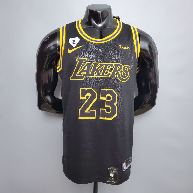 James #23 Lakers black NBA jersey Size XS-XXL