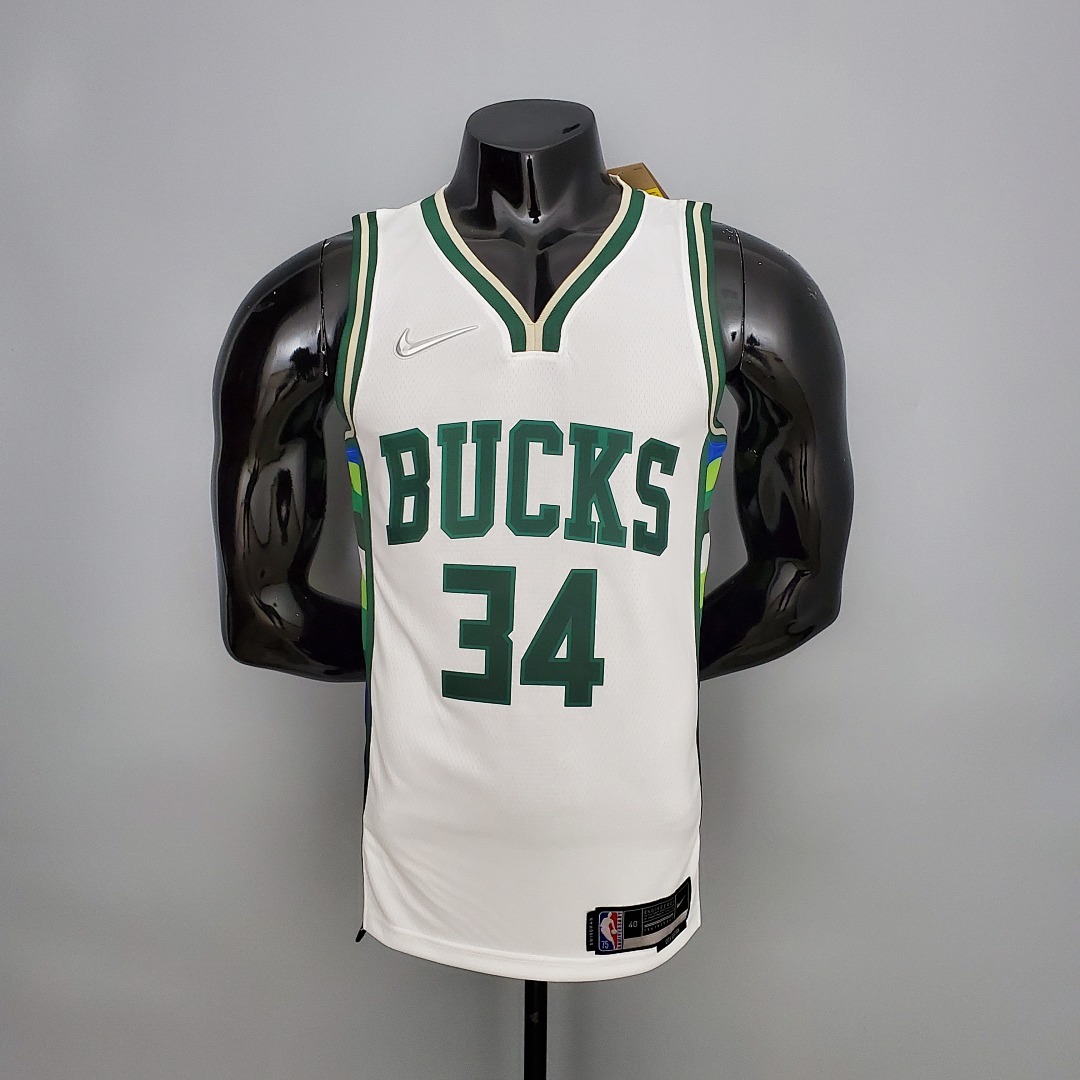 2022 ANTETOKOUNMPO#34 Bucks White NBA Jersey S-XXL
