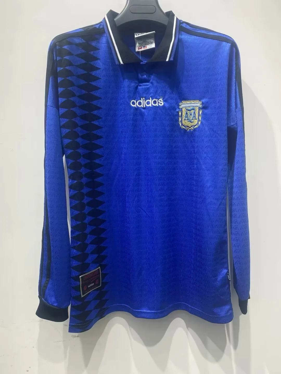 1994 Argentina Home Retro Long Sleeve Soccer Jerseys Yupoo