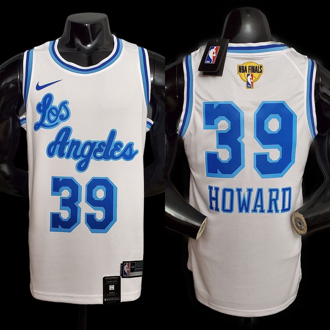 Retro night HOWARD#39 Lakers White NBA jersey Size:XS-XXL Nike connect recognition