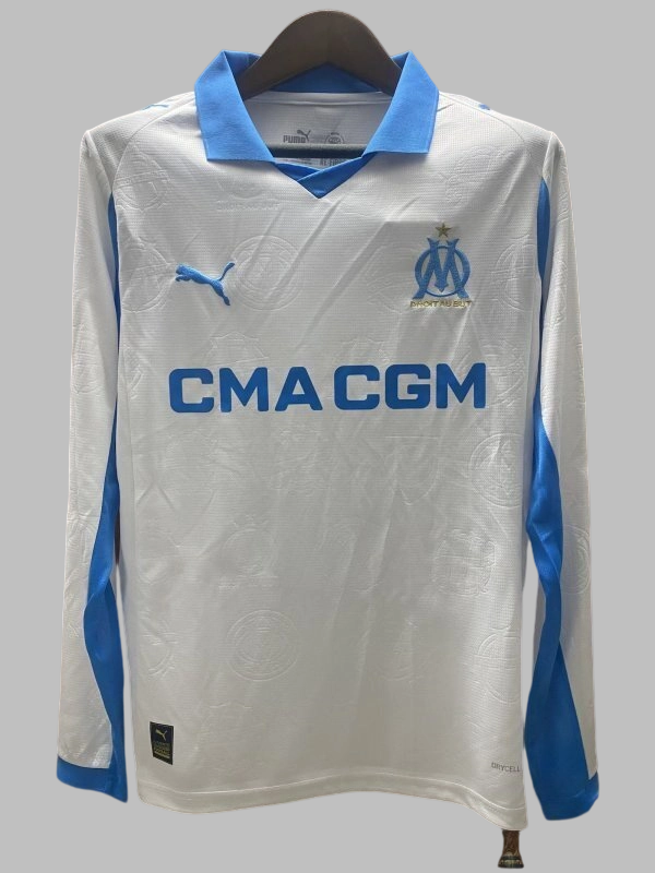 25-26 Marseille Home Long Sleeve Yupoo Cheap Soccer Jerseys