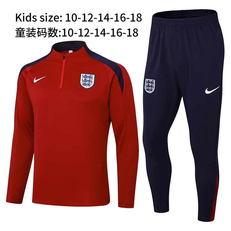 2024 England Kids Long Sleeve Training Suit Yupoo