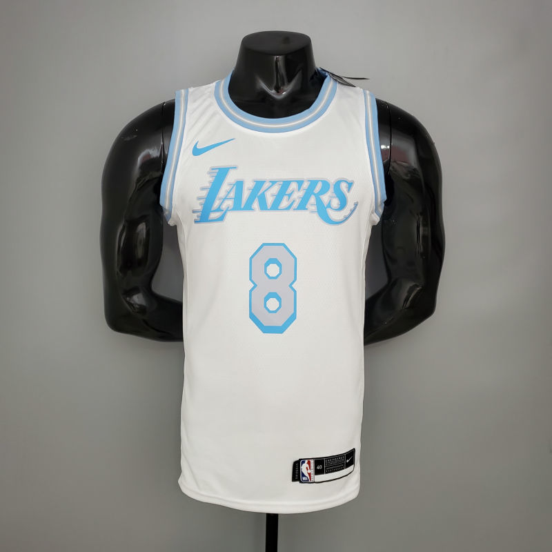 New Lakers Bryant #8 Crew Neck Retro Limited Edition White S-XXL