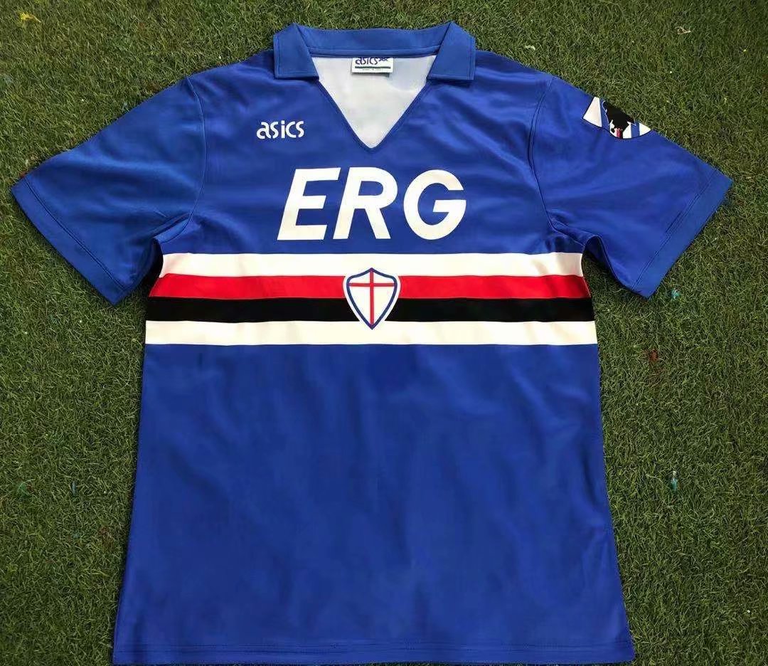 90-91 Sampdoria Home Retro Soccer Jerseys Yupoo