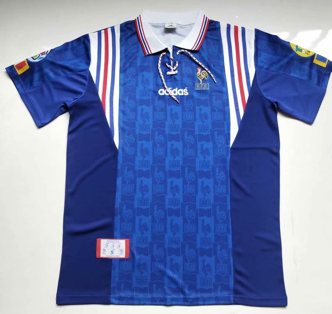 1996 France Home Retro Soccer Jerseys Yupoo