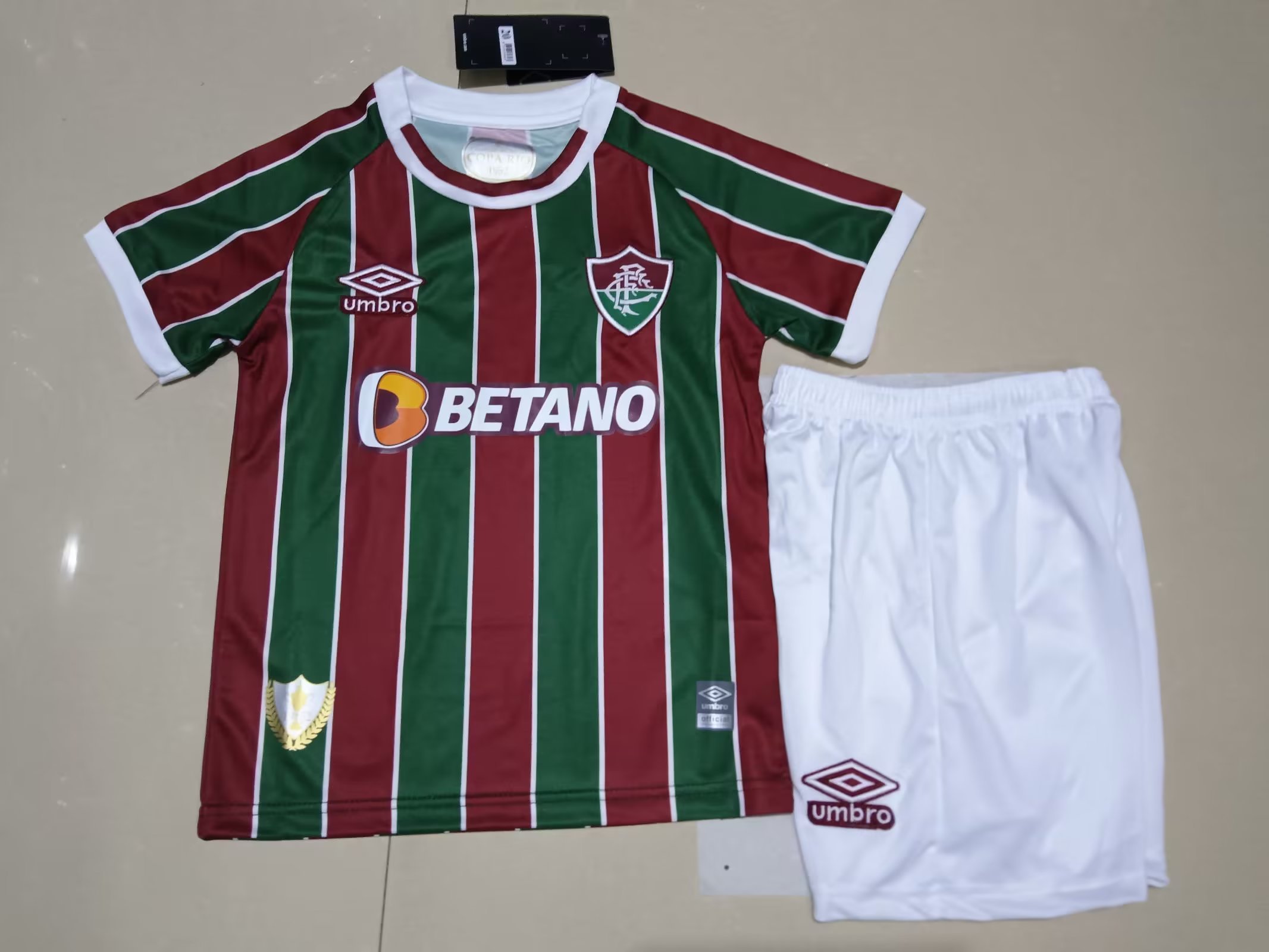 23-24 Fluminense Home Kids Soccer Jerseys Yupoo
