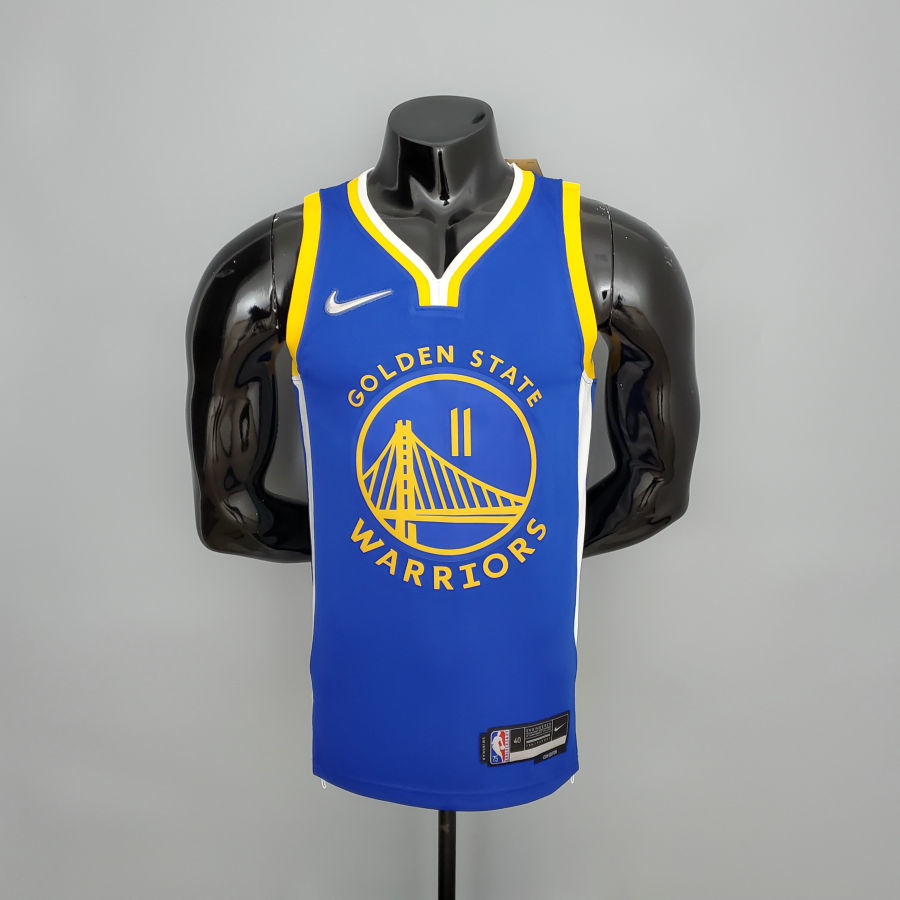 75th Anniversary THOMPSON#11 Warriors Blue NBA Jersey S-XXL