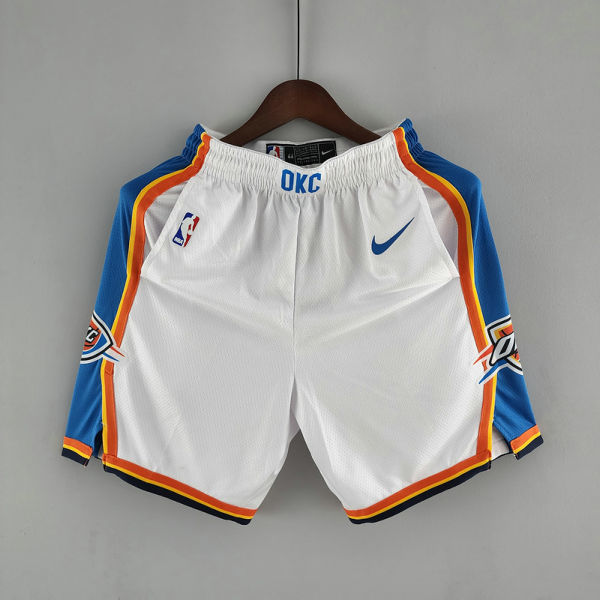 Oklahoma City Thunder NBA Shorts White S-XXL