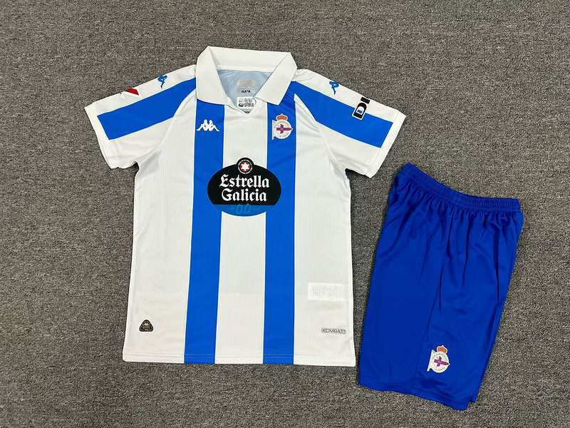24-25 Deportivo La Coruna Home Kids Soccer Jerseys Yupoo
