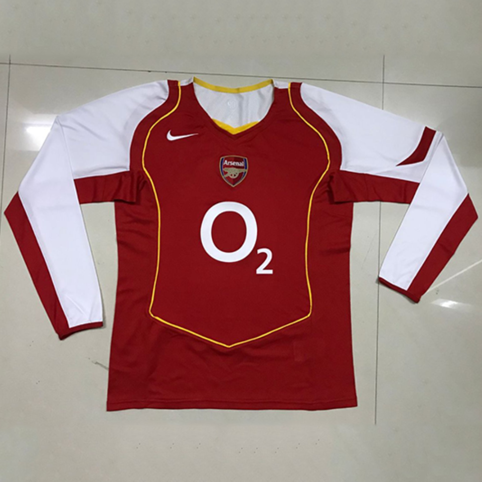 04-05 Arsenal Home Long sleeve retro soccer jersey yupoo