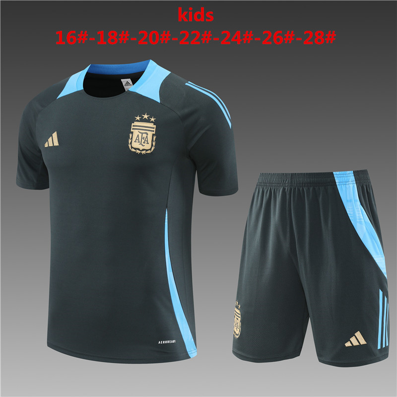 24-25 Argentina Kids Training Soccer Jerseys Yupoo