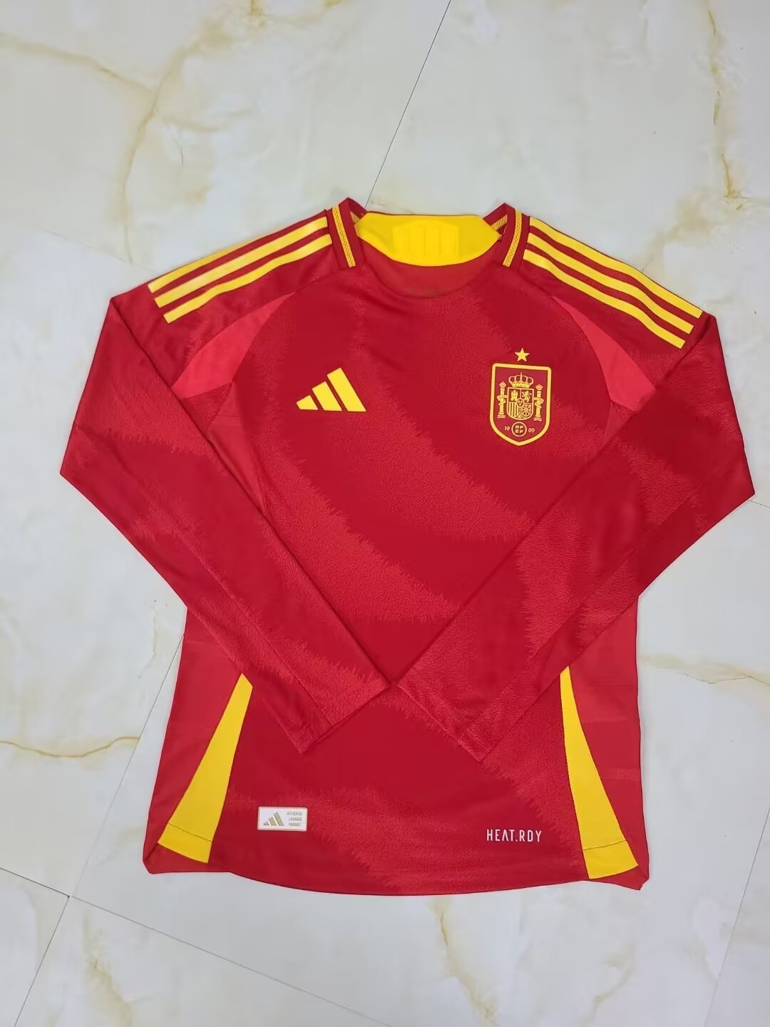 2024 Spain Home Long Sleeve Soccer Jerseys Yupoo