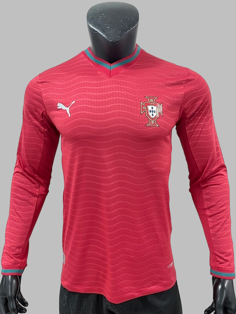2026 Portugal Home Long Sleeve Cheap Soccer Jerseys Yupoo