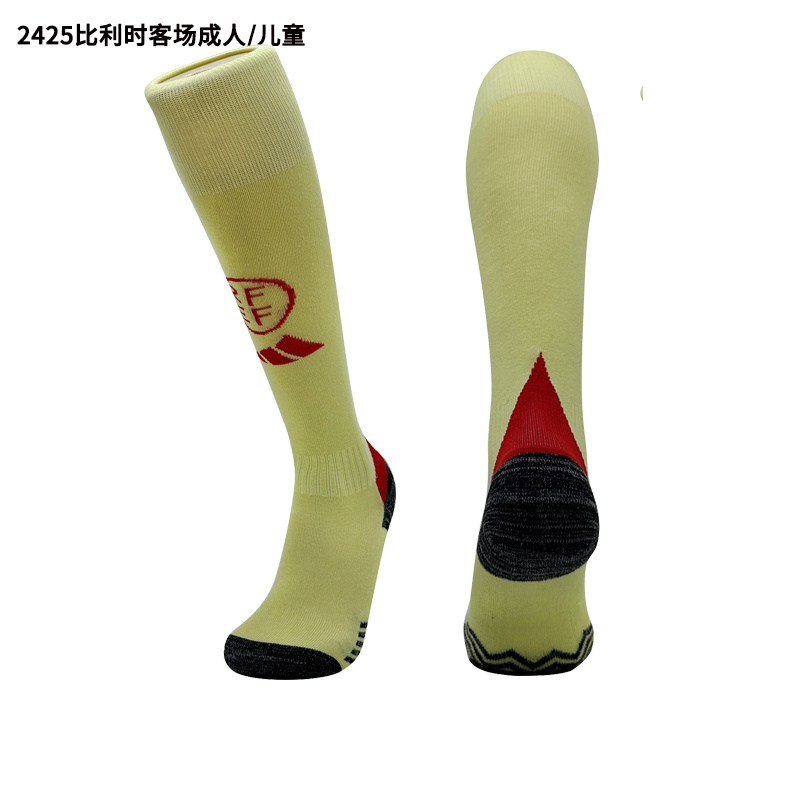 2024 Belgium Away Adult Kids Soccer Socks Yupoo