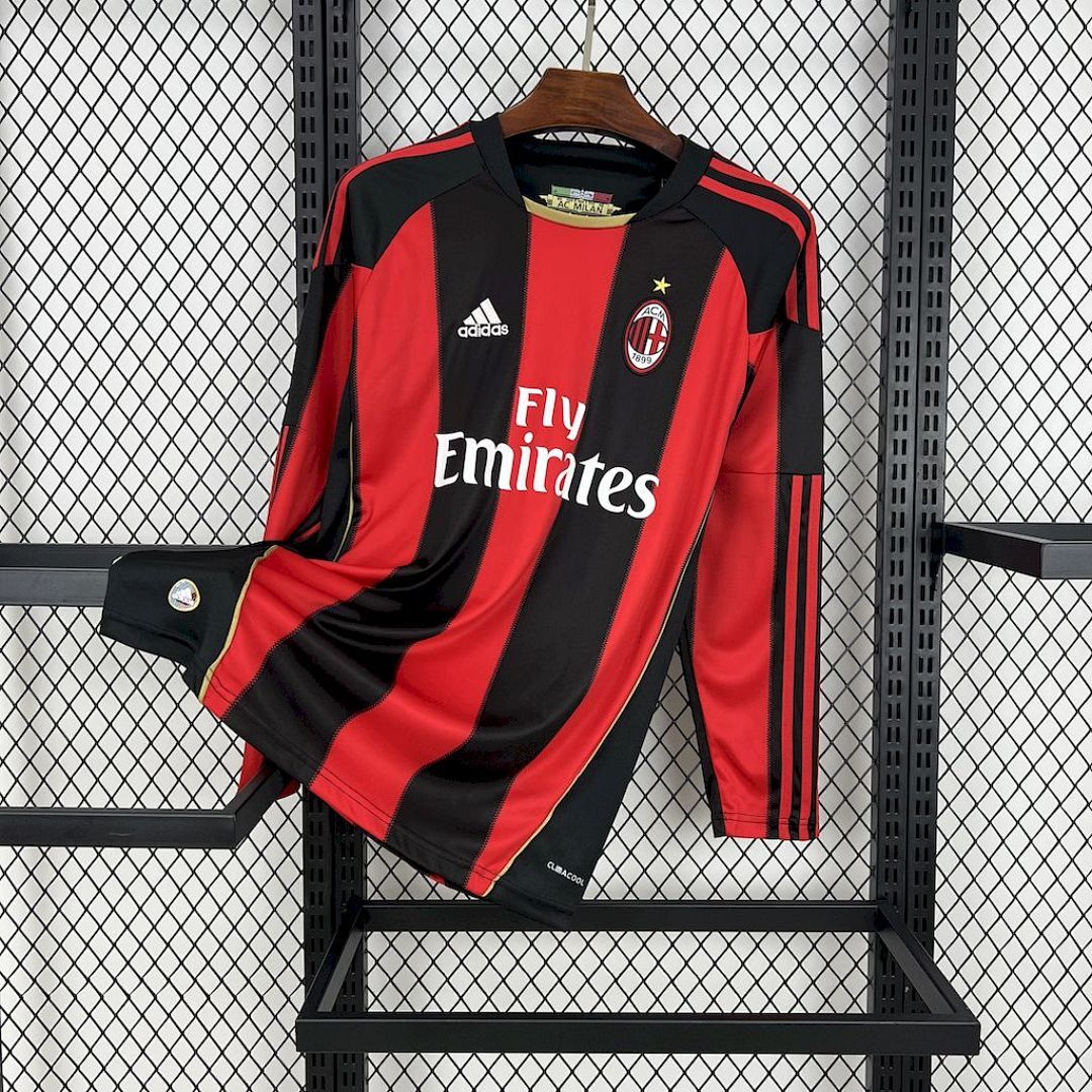 AC Milan 2010/11 Home Long Sleeves Retro Jersey
