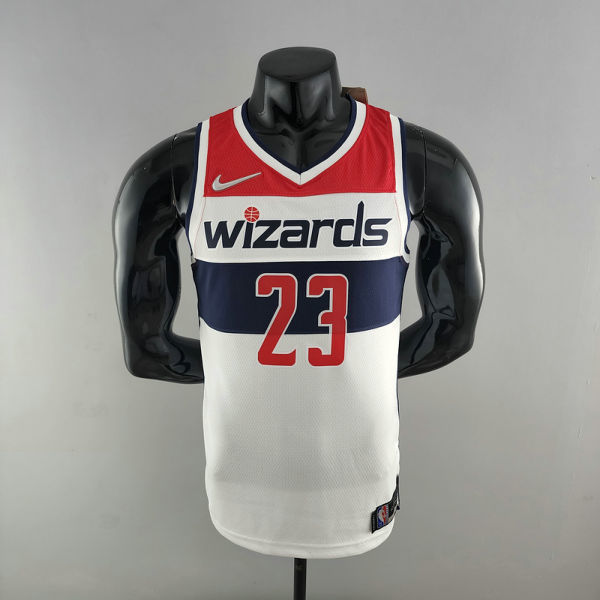 75th Anniversary JORDAN #23 Wizards Black Red White NBA Jersey S-XXL