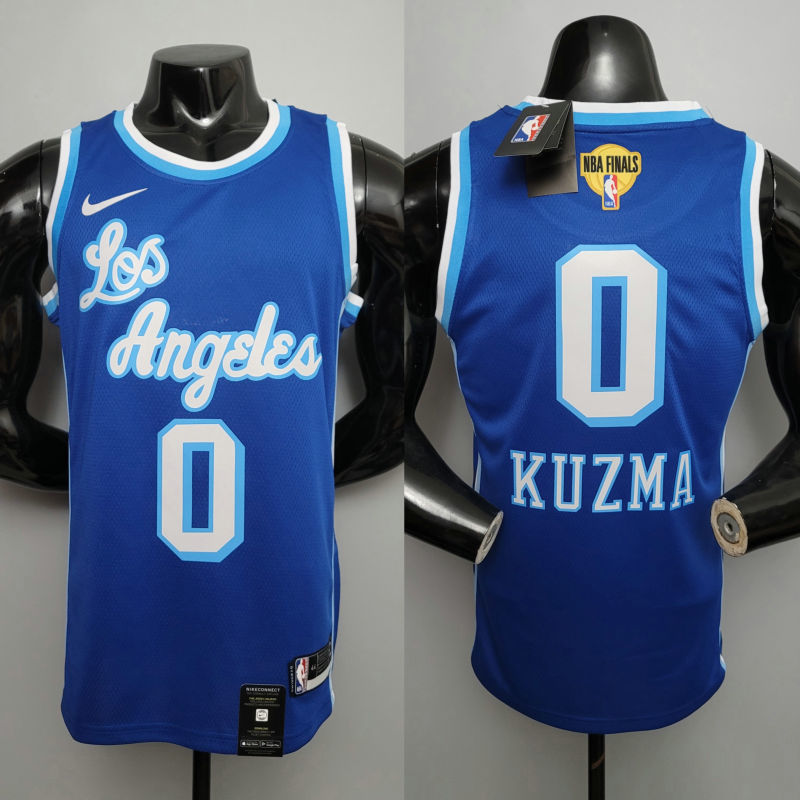 Retro night KUZMA #0 Lakers blue  NBA jersey Size XS-XXL