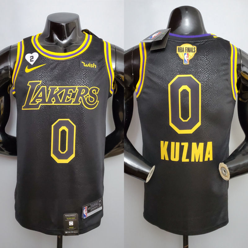 New KUZMA #0 Lakers black NBA jersey Size XS-XXL
