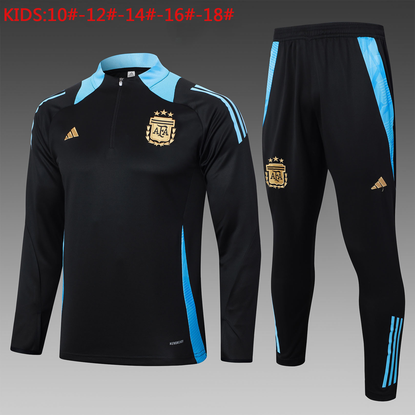 2024 Argentina Kids Long Sleeve Training Suit Yupoo