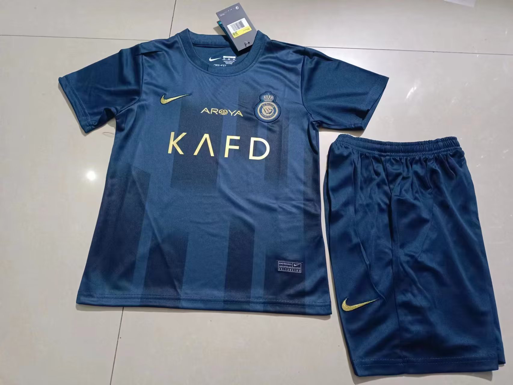 23-24 Al-Nassr Away Kids Soccer Jerseys Yupoo